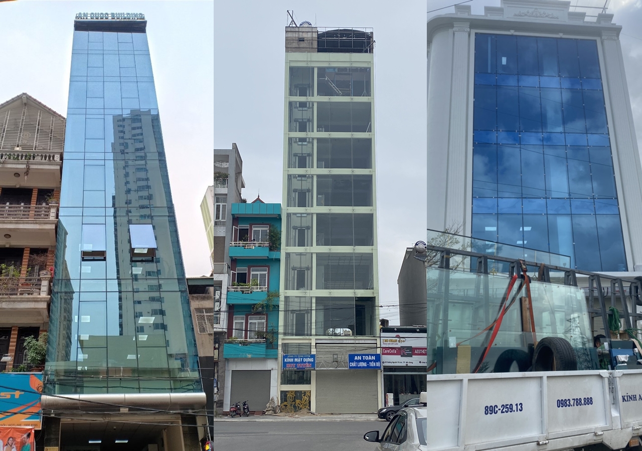 vách kính mặt dựng